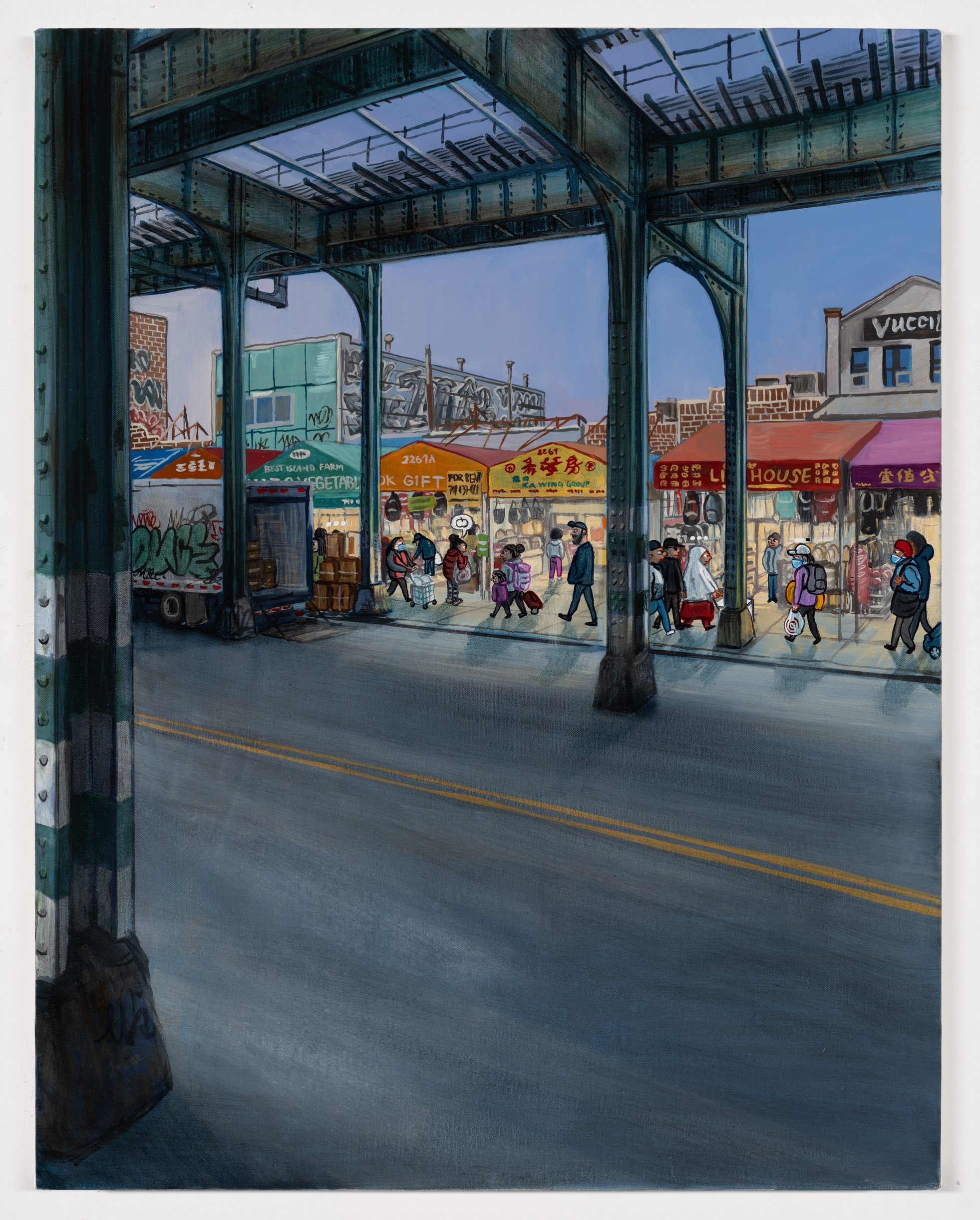 絵画 NEW YORK GALLERY View, New York City, Harbor Scene, Klinckowstrom and Akrell